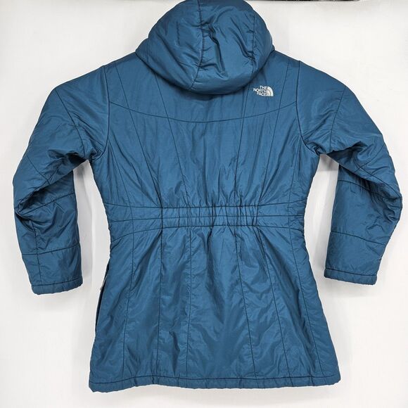 The North Face Jacket Girls XL 18 Puffer Green Teal Full Zip Pullover Hoodie - Picture 5 of 11